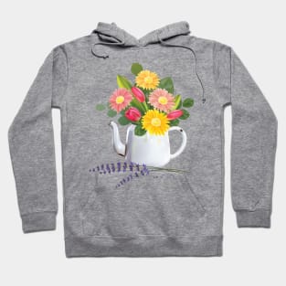 Vintage Coffee Pot With Flowers Hoodie